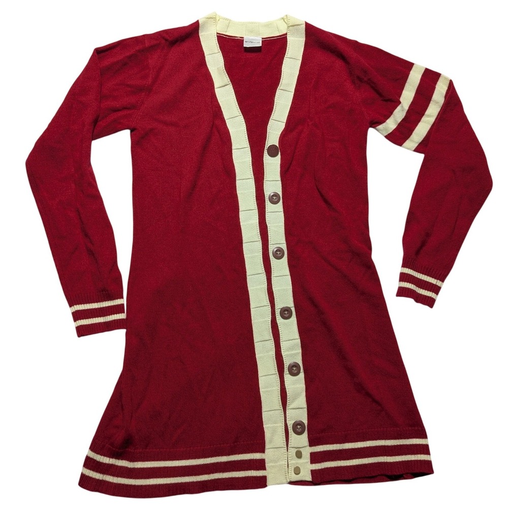 Love Live School Idol Project Red Varsity Cardigan Anime Cosplay Sweater EUC